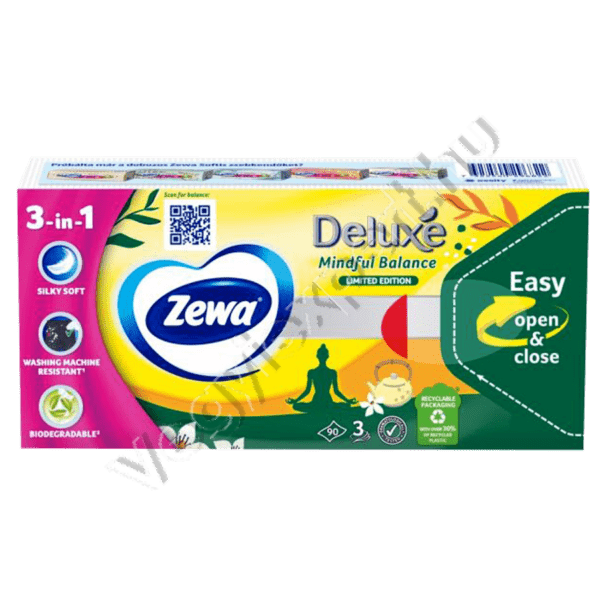 Zewa Deluxe papír zsebkendő Limited Mindful Balance 3 rétegű 90 db