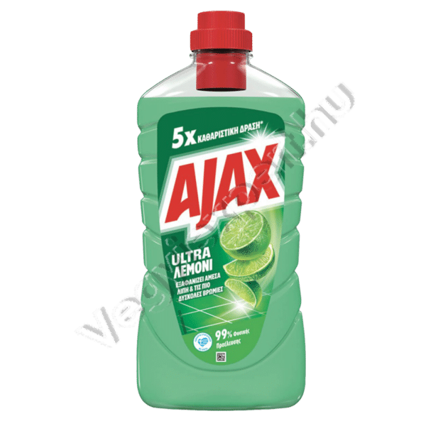 Ajax Felmosó Folyadék Ultra Lemon 1 L – Kiemelkedő Zsíroldás és Citromos Frissesség
