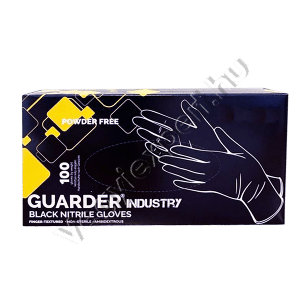 Guarder black nitril prémium púdermentes vizsgálókesztyű M 100 db