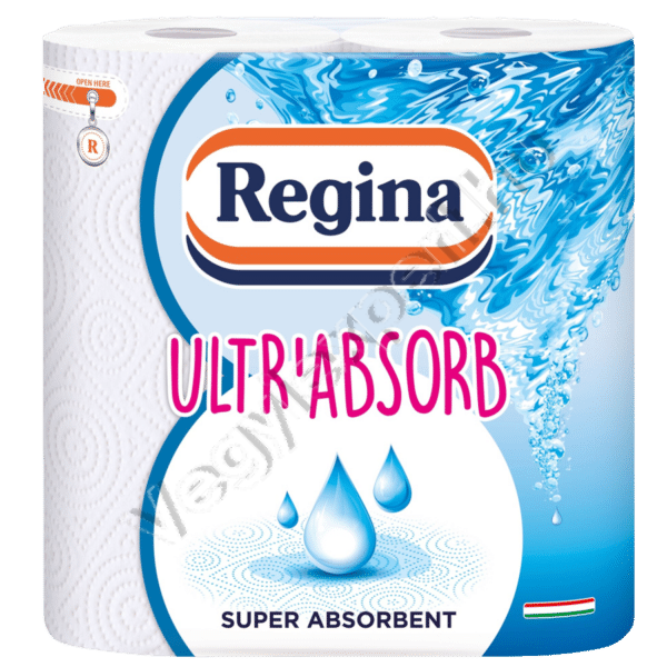 Regina Ultr'absorb konyhai papírtörlő 2 tekercs – 3 rétegű, extra nedvszívó megoldás a mindennapokra